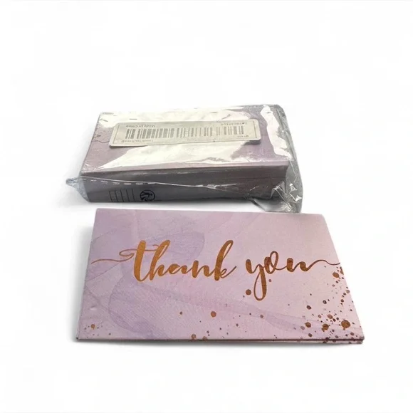 💜 NWT Purple and Gold Thank You Cards (50 Cards) - Picture 6 of 6